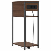 Comodino | Armadio da Notte | Mobiletto da notte Rovere Marrone 41 x 28 x 76 cm