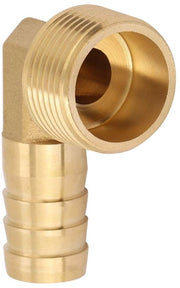 Fitting a Messing per Angolo 90 Gradi - Bocchetta per Esterno G3/4" - Connessore Metallico - per Aria/Acqua/Olio - 19 mm Fitting in Messing