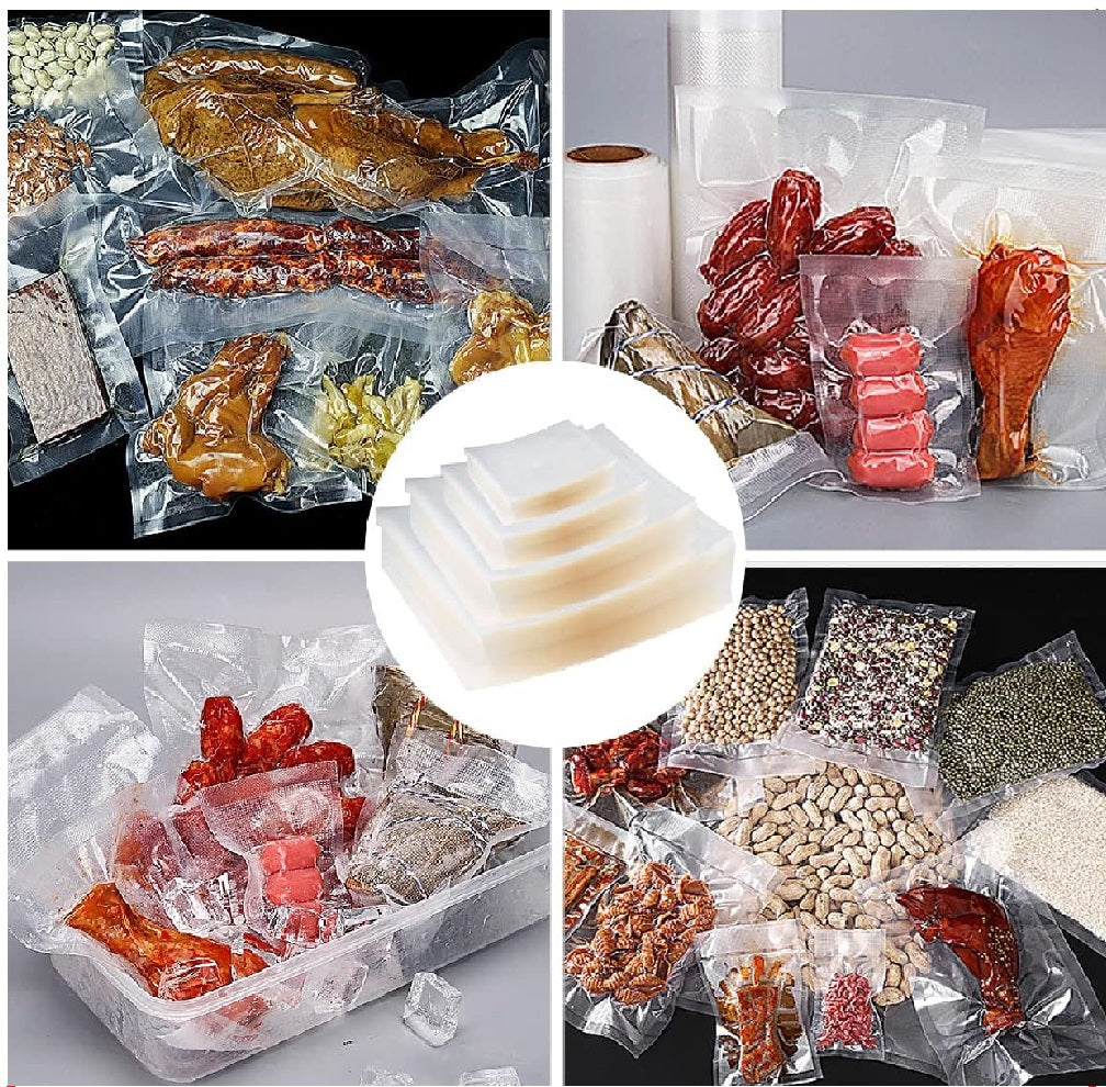 Buste Sottovuoto Goffrate 250pz 5 Misure uso Domestico e Professionale BPA FREE