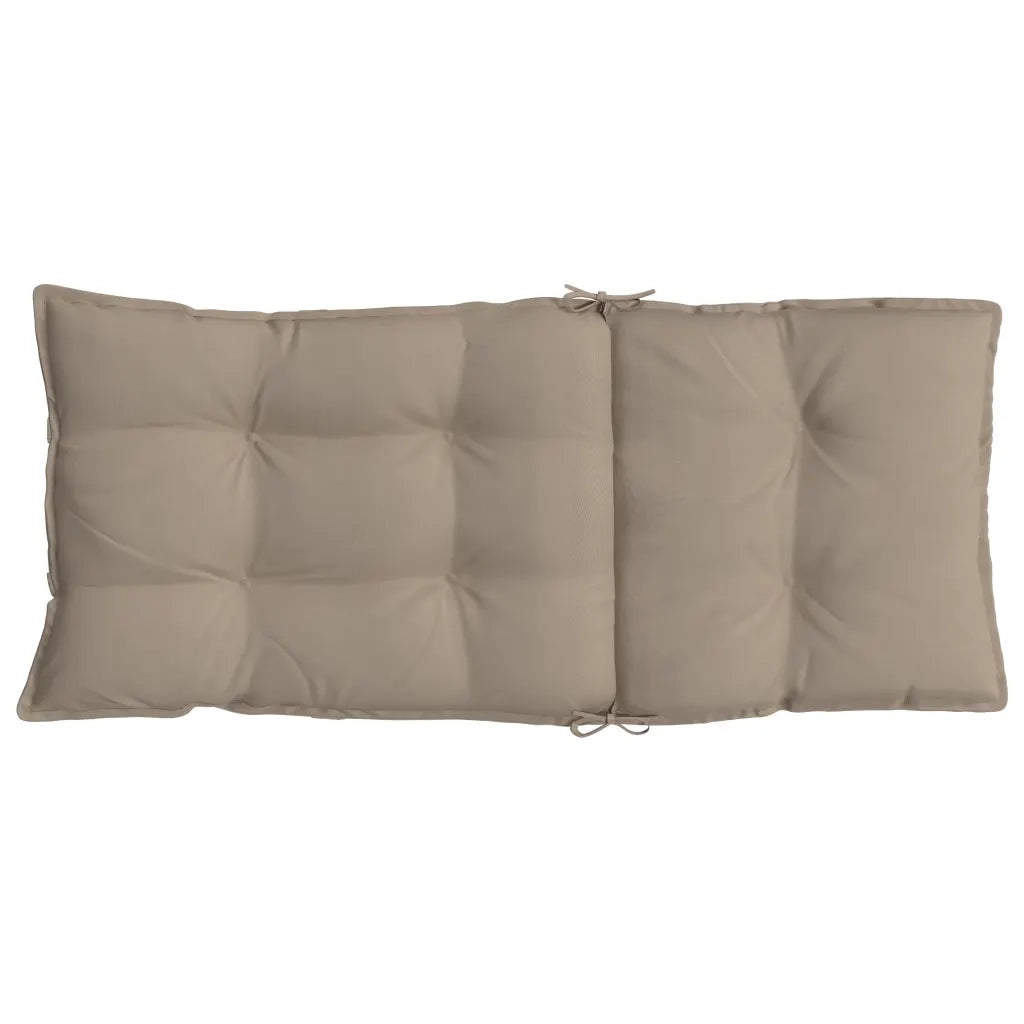 Cuscini per Sedia con Schienale Alto 2pz Tortora Tessuto Oxford 377626