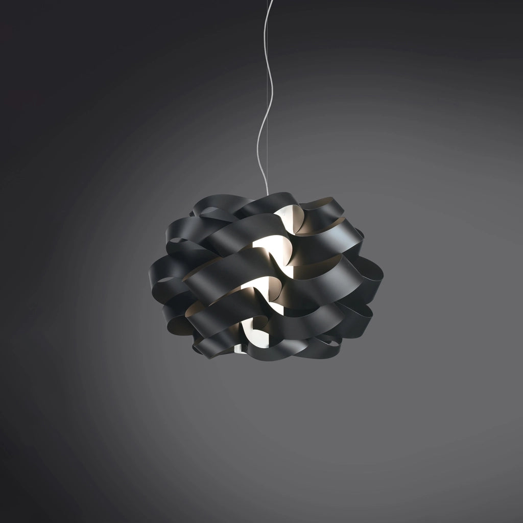 Sospensione Moderna Cloud Polilux ® Nero E Metallo Cromo 1 Luce E14