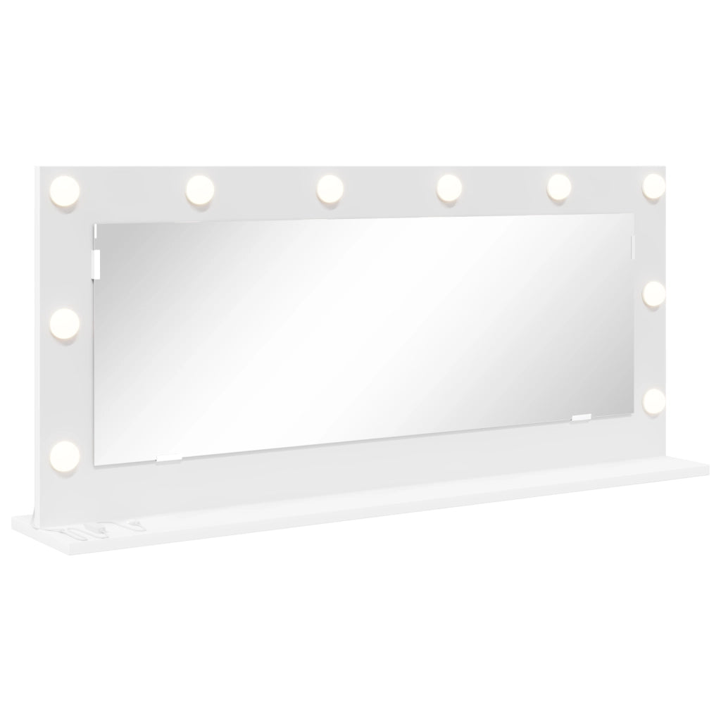 Specchio da trucco con luci LED Bianco 100x45x18 cm