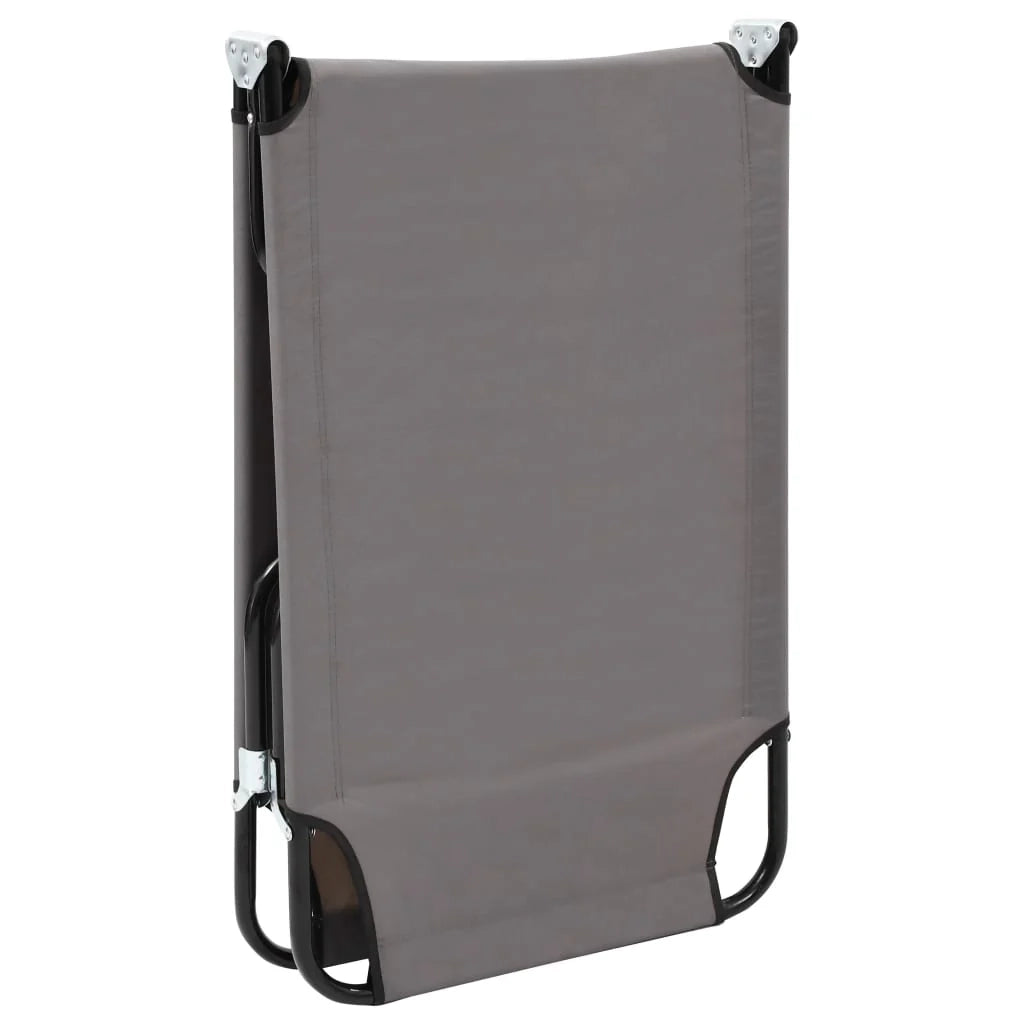 Letto pieghevole da campeggio mobile da esterno 190 cm pieghevole grigio acciaio 02_0012876