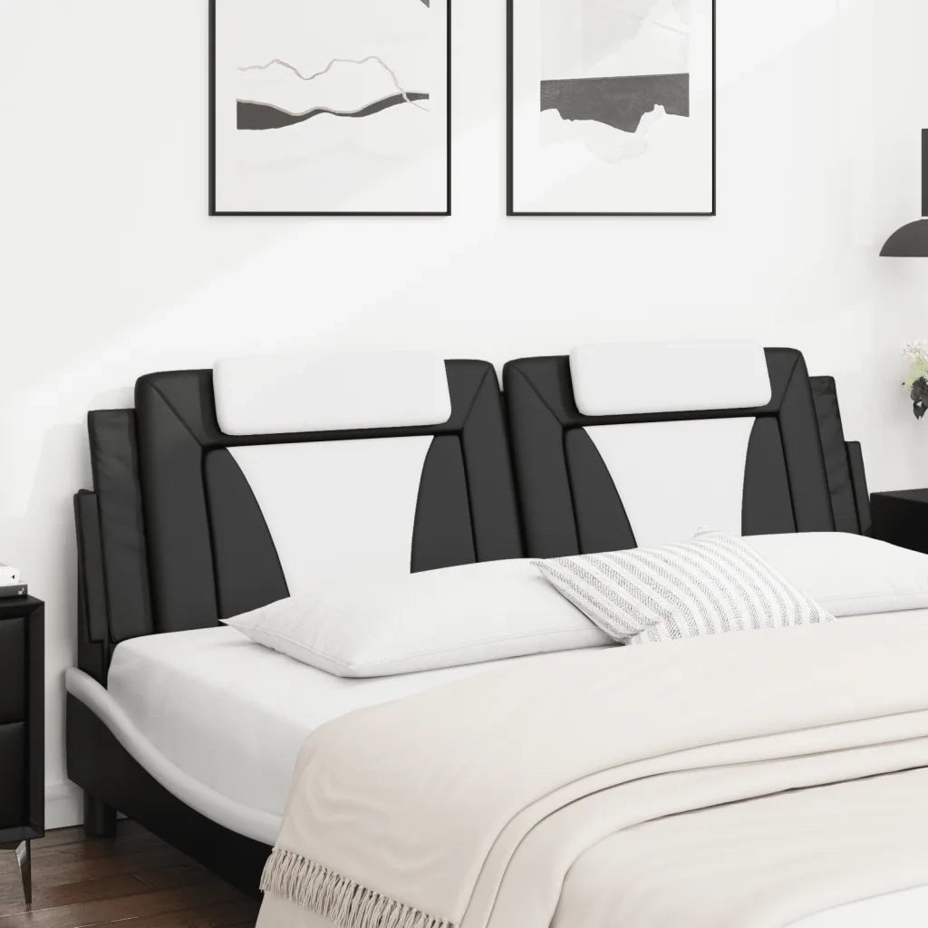 Cuscino Testiera Viana Nero e Bianco 180 cm in Similpelle CFW8862750