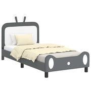 Struttura letto Bambini | Letto Infantile | Lettino con testata Grigio Chiaro 90 x 190 cm