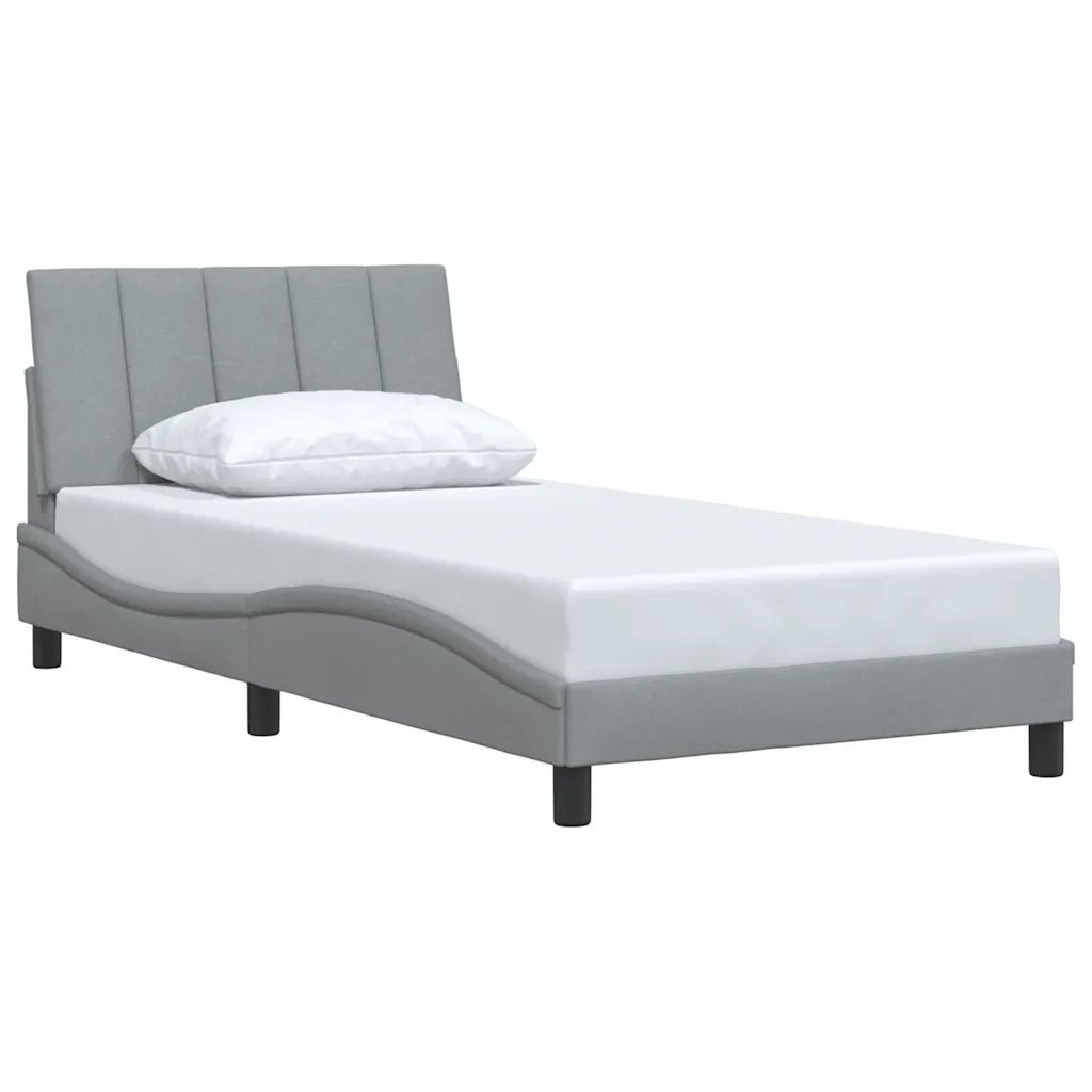 Giroletto senza Materasso Grigio Chiaro 100x200 cm Tessuto