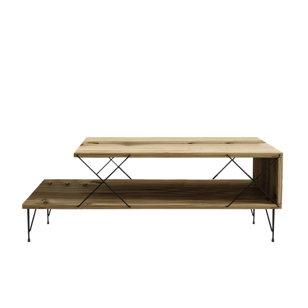 Tavolino da caffè in legno "Loire" - 100 x 50 x 40 cm - Rovere