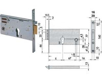 ELETTROSERRATURA DA INFILARE PER FASCE MM.77 H 1435- - mm.90 (14351900) frontale mm.20 - 1 pezzi CISA