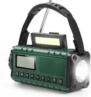 Radio di Emergenza a Batterie - Solare Rinnovabile - Verde - Per Emergenze