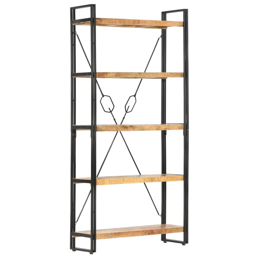 Libreria a 5 Ripiani 90x30x180 cm in Legno Massello di Mango 286581