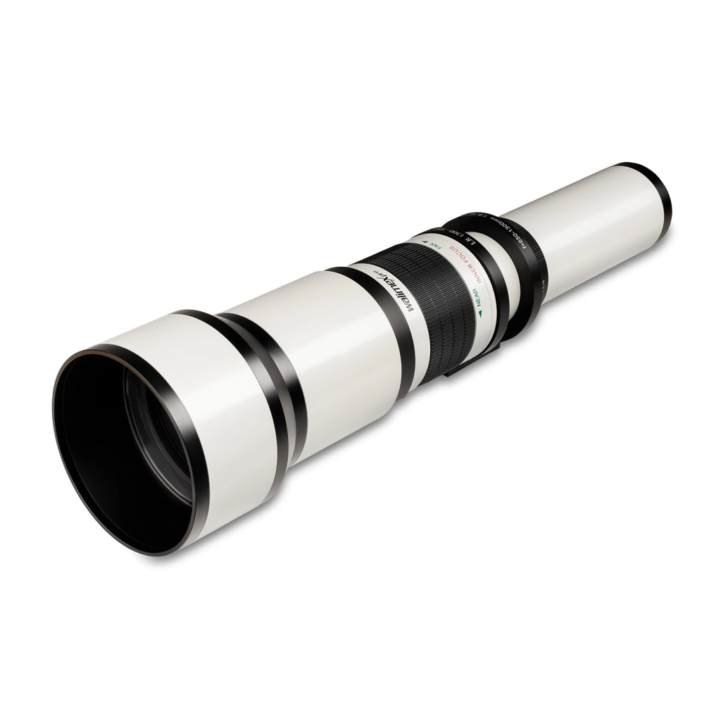 Teleobiettivo 650-1300mm 1:8-16 CSC per T2 - Focus manuale, obiettivo zoom tele per full-frame e Sensore APS-C, incl. coperchio e custodia