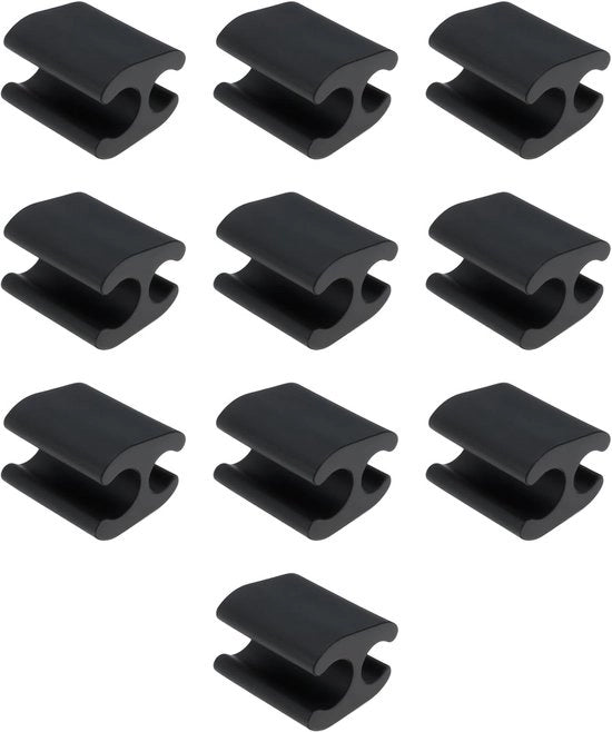 Clip per cavo per bicicletta - per cavi 4mm e 5mm - nero - accessori per bicicletta - fissaggio cavo - duraturo - adatto per biciclette