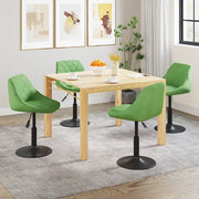 Sedie da Pranzo Girevoli 4 pz Verde Chiaro in Velluto 3088793