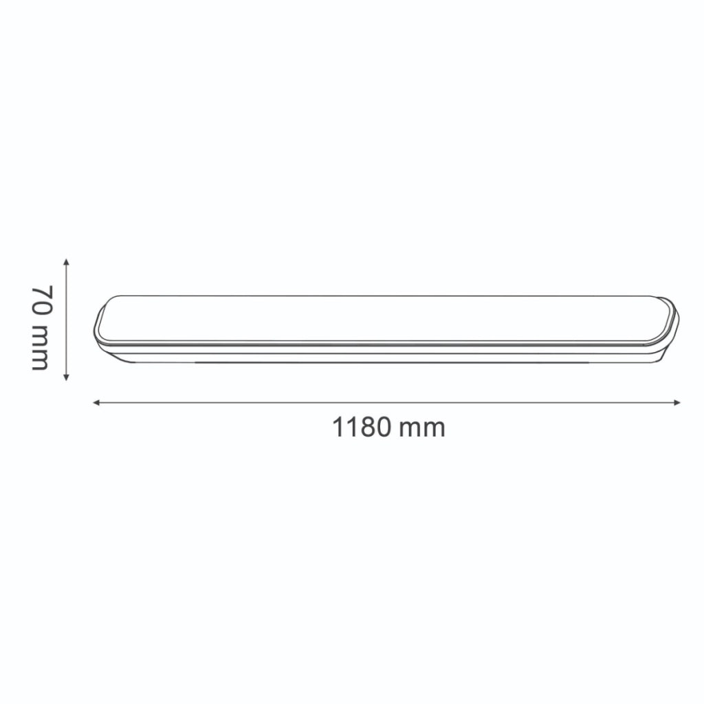 Plafoniera LED stagna 30W 118cm 4000K IP65 Polux 304964