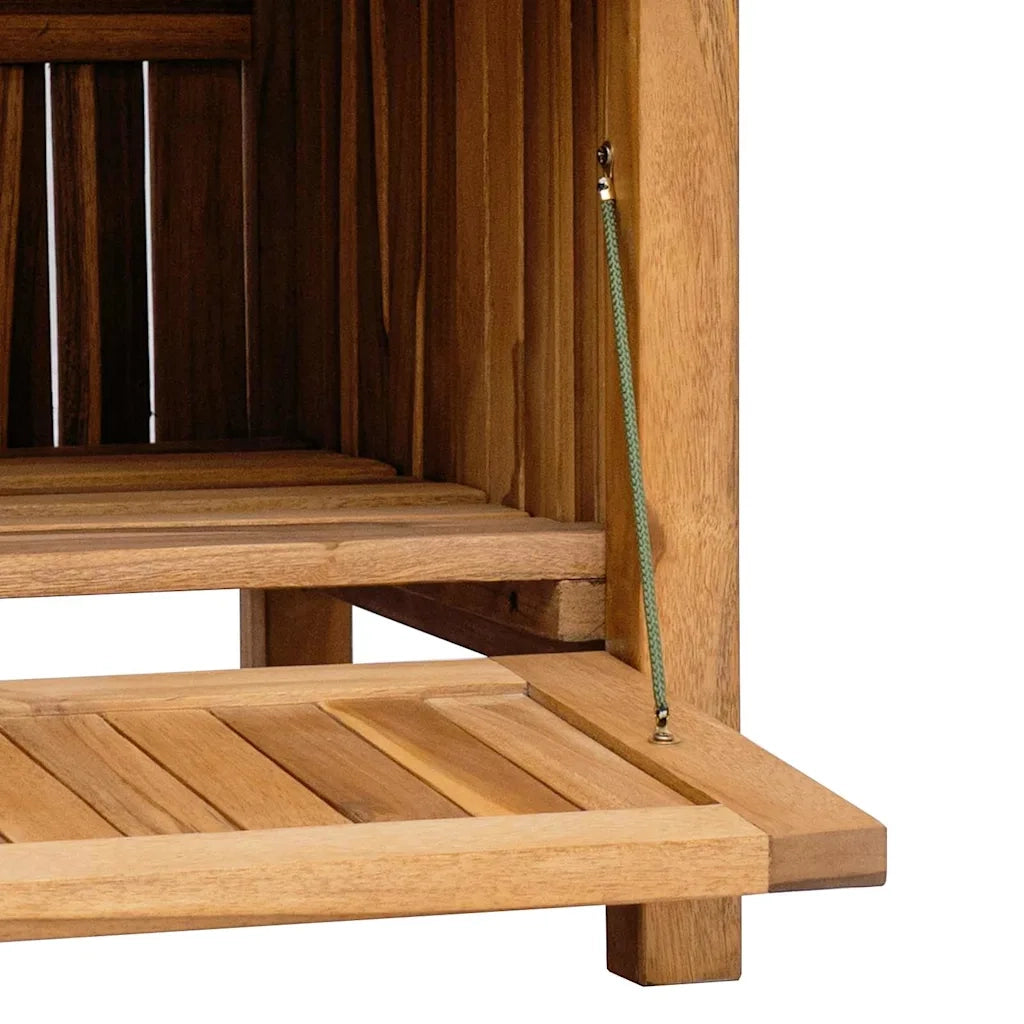 vidaXL Panca da Giardino con Contenitore Marrone 114 x 60 x 90 cm