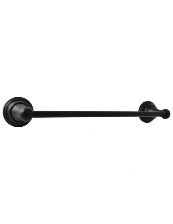 Portasciugamani retrò a parete MORAVA in ottone nero 55,05x7,85x5,95 cm