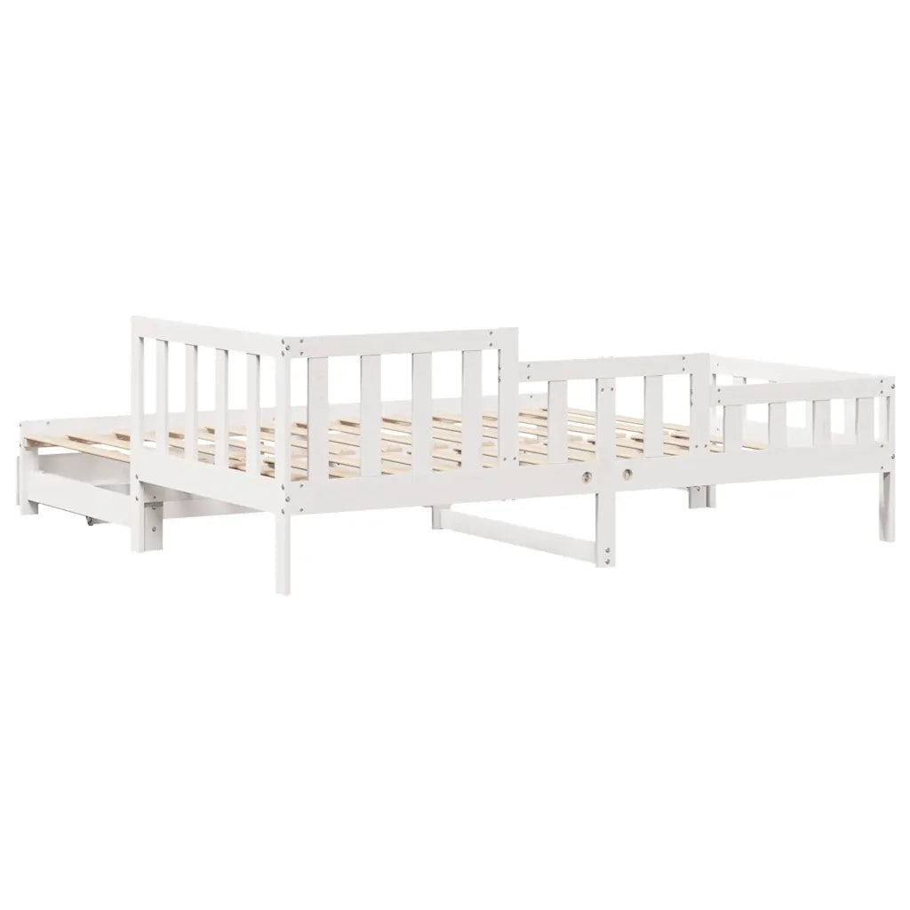 Letto Estraibile con Cassetti senza Materasso Bianco 90x190 cm 3302224