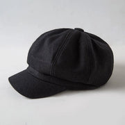 Cappello per donne - stile retro - cappello in lana - copricapo caldo e spesso - cappello da sole - cappello invernale - cappello a forma di becco d'oca - cappello da sole e impermeabile - nero - 13cm