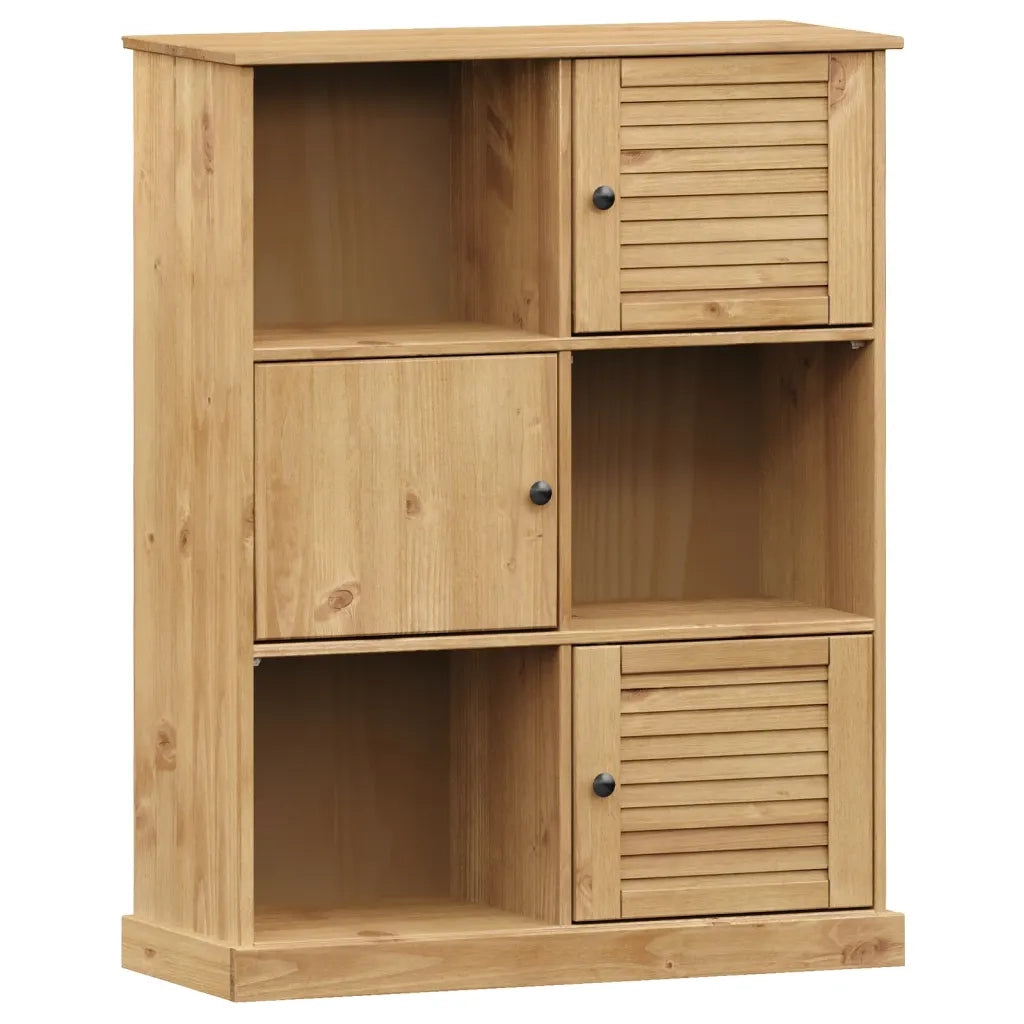 Libreria VIGO 90x35x114,5 cm in Legno Massello di Pino 353181
