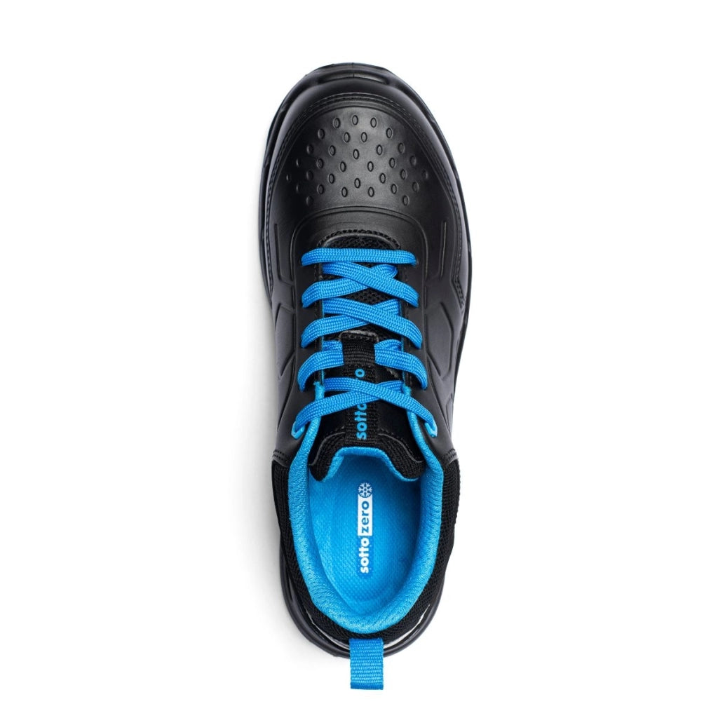 Scarpa Bassa da Lavoro S3S ESD in Pelle Colore Nero | Sottozero Modello BRITANNIA, Numero 48