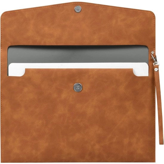 Documententas A4 con copertura PU e maniglia con tasche Documententas impermeabile con tasche Expansione del portafoglio Documento Porta-documenti Organizzatore per carta, carta da lettera e cover per tablet - Marrone
