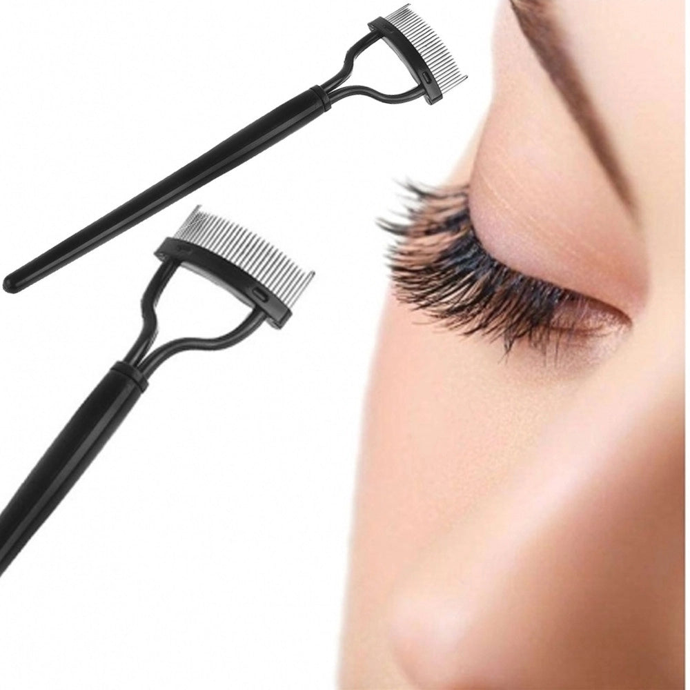 Trade Shop - Pettine Applicatore Guida Ciglia Make-up Trucco Donna Punte In Acciaio Mascara -