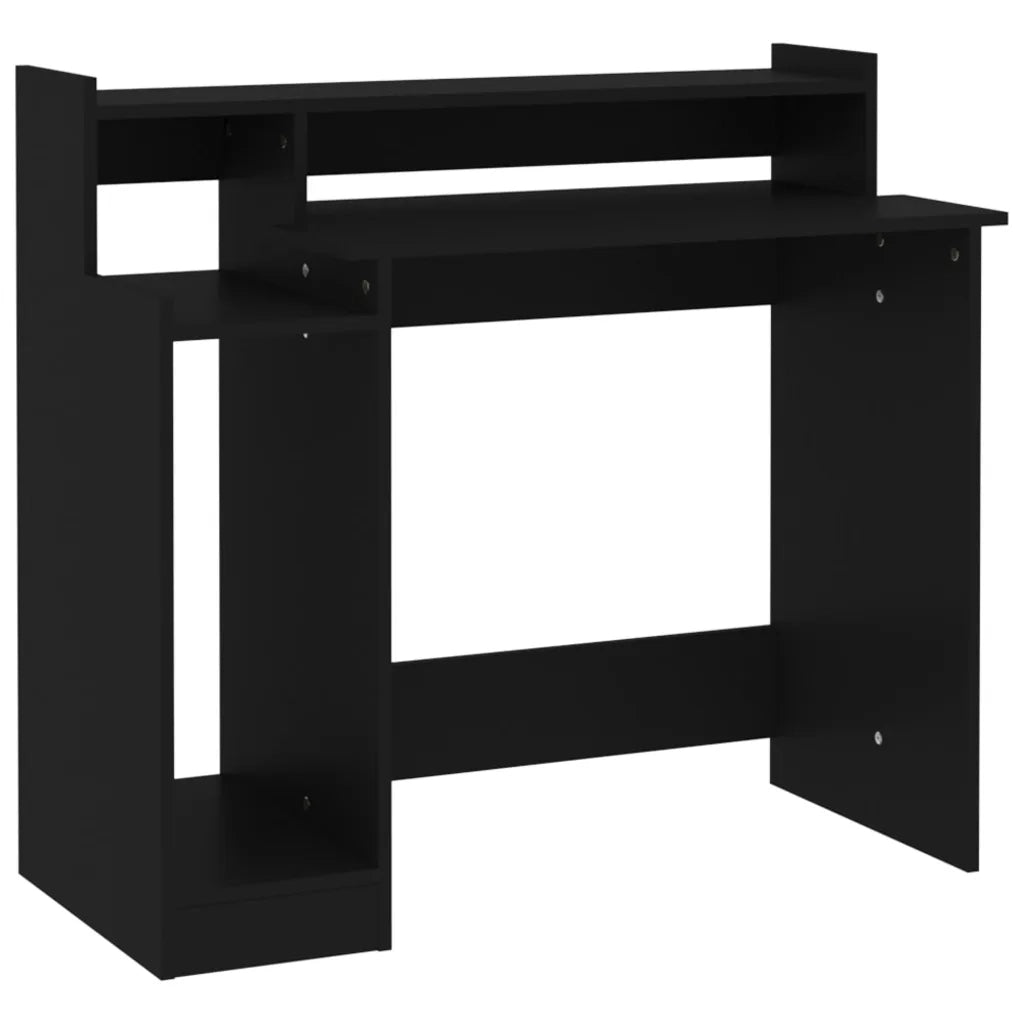 Scrivania con Luci LED Nera 97x45x90 cm in Legno Multistratocod mxl 126219