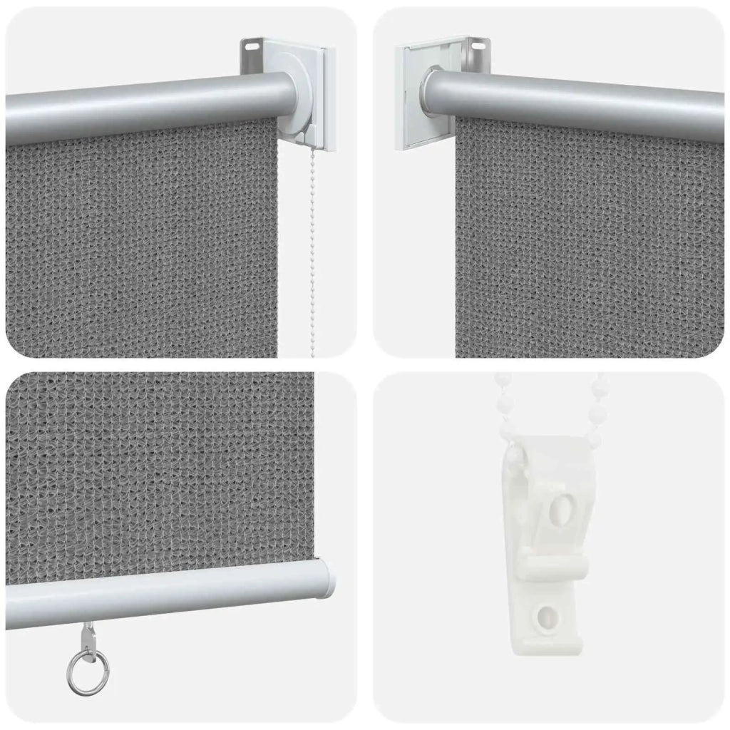 Tenda a Rullo Esterno Blocco UV 90% Grigio Chiaro 200 x 140 cm 42036123