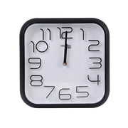 Orologio da Parete Quadrato con Meccanismo Silenzioso 33x33cm Nero Avizar