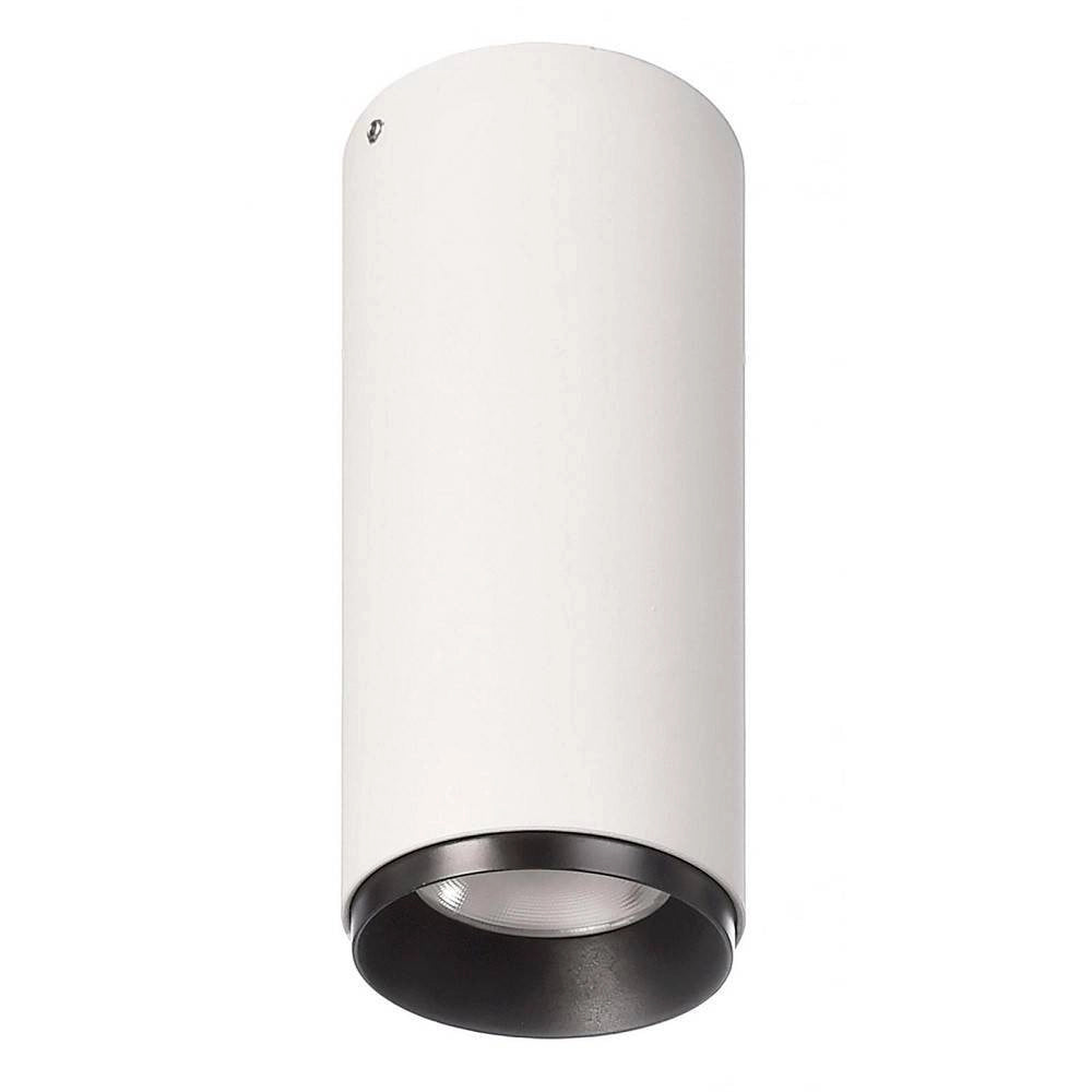 Trade Shop - Faretto Spot Soffitto Plafoniera Cilindro Led Cct 10w 2 In 1 3000k 4000k Moderna - Bianco