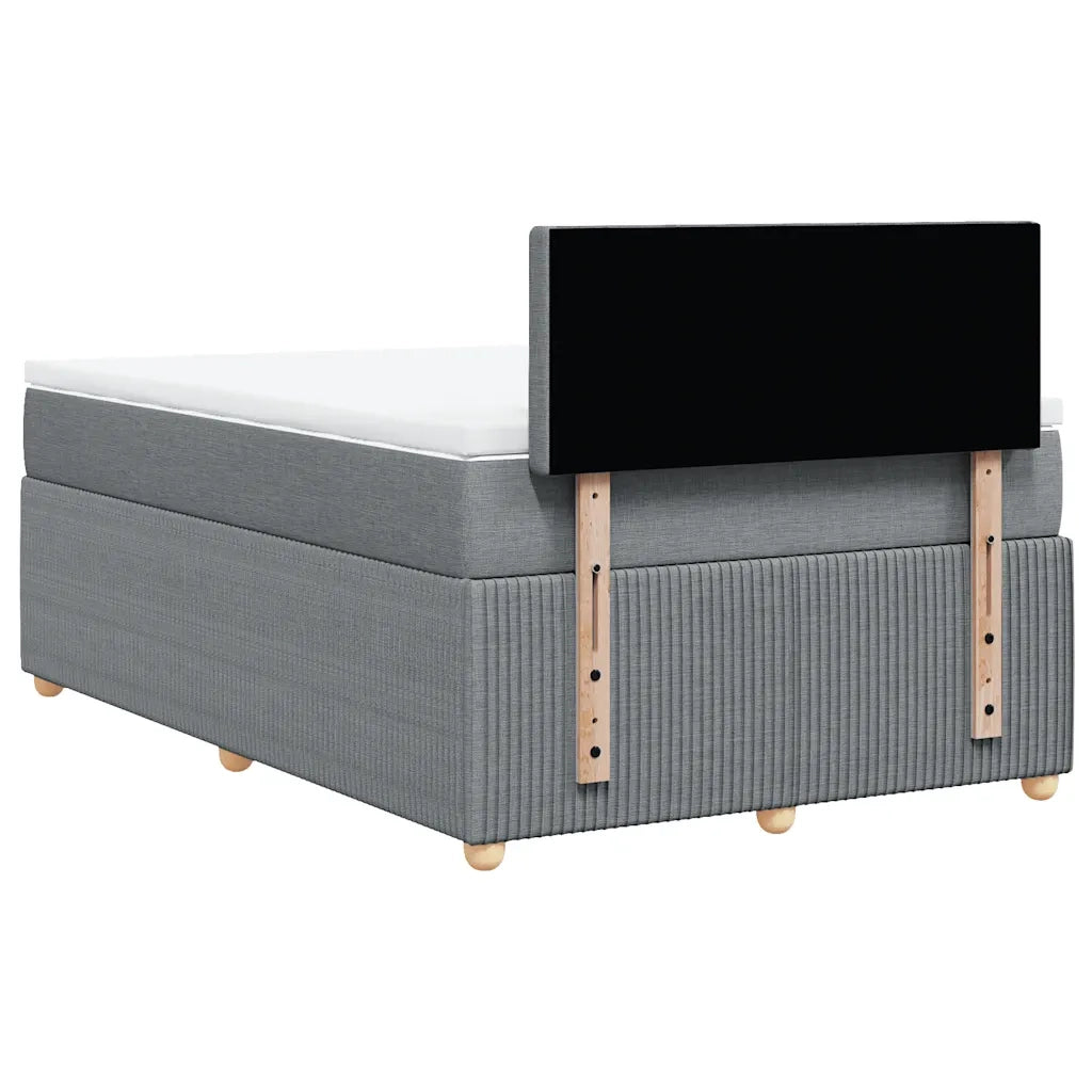 Giroletto a Molle con Materasso Grigio Chiaro 120x190cm Tessuto 3287409