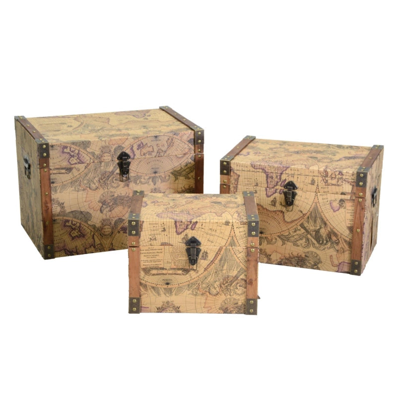 Baule ecopelle 1-3 marrone rettangolare cm 60x40h42