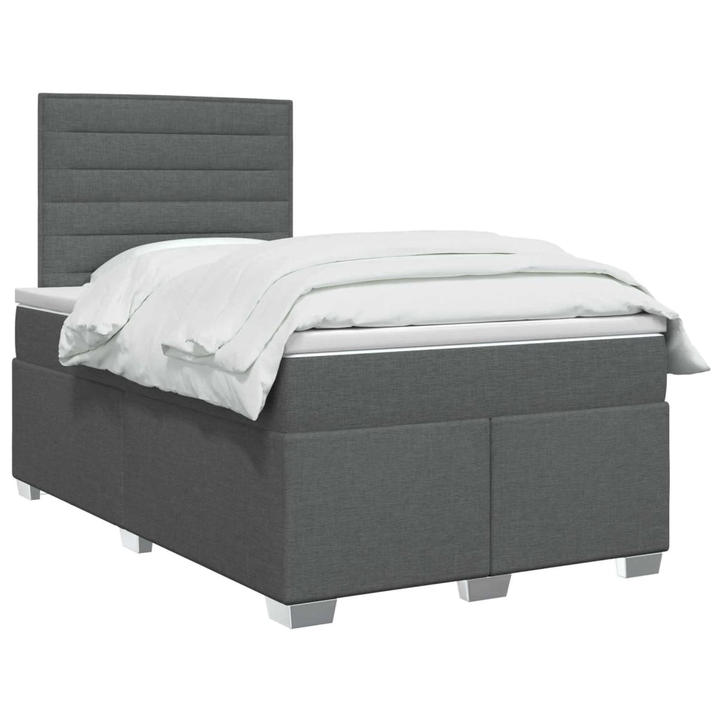Letto box spring con materasso Grigio Scuro 120 x 190 cm 3453354