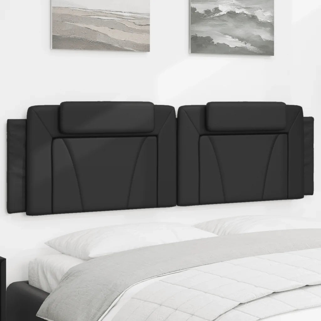 Cuscino Testiera Viana Nero 183 cm in Similpelle 374811