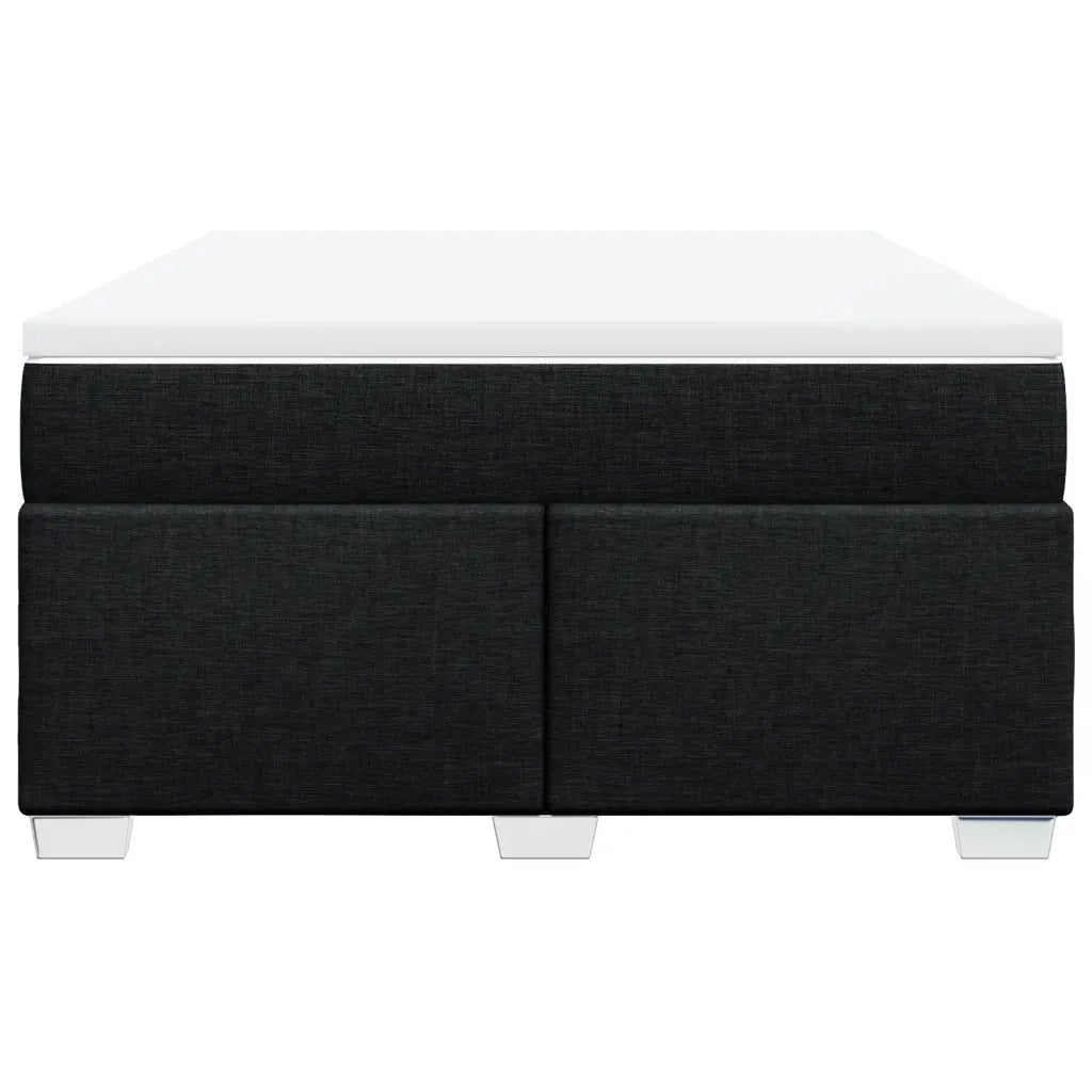 Giroletto a Molle con Materasso Nero 140x190 cm in Tessuto