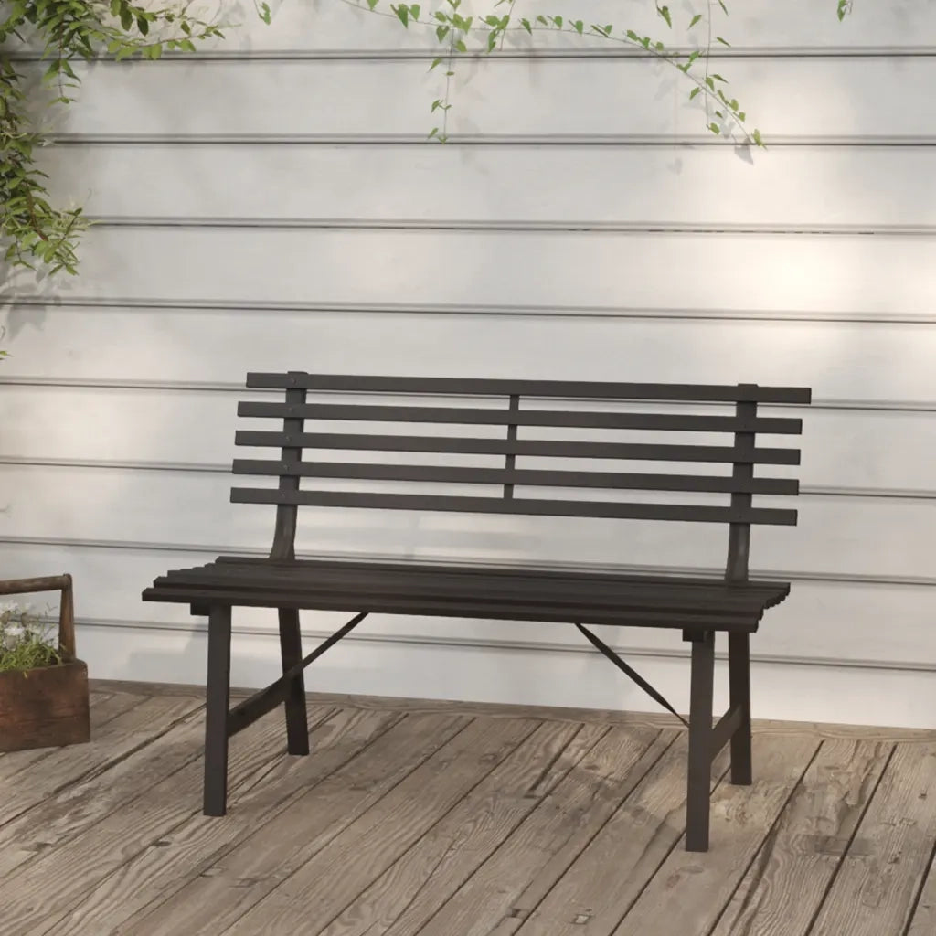 Panchina da Giardino | Panca da Giardino 110 cm in Acciaio Nera