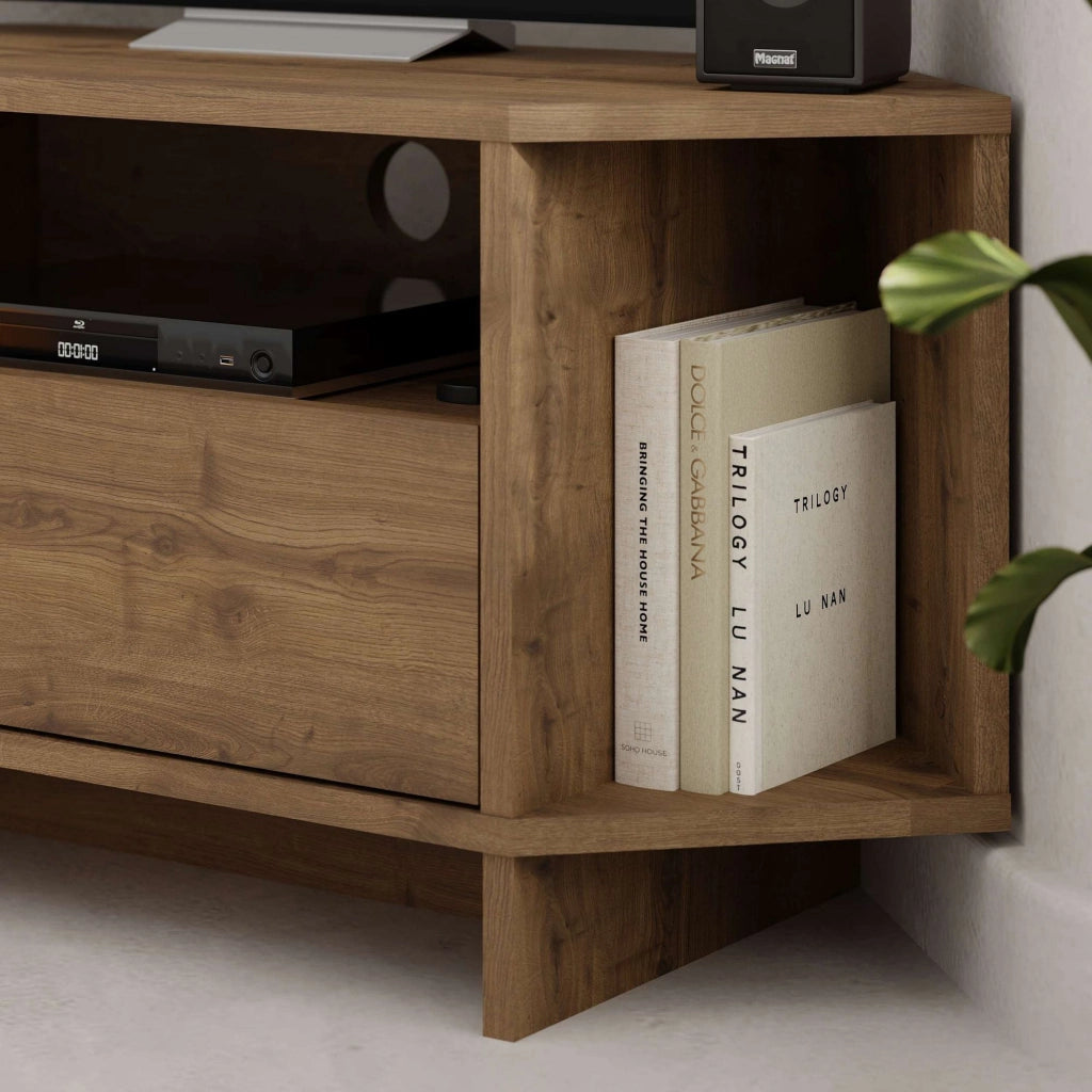 Porta TV in legno "Viva" - 95 x 35 x 45 cm - Marrone