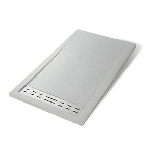 Piatto doccia mineral marmo resina antiscivolo h 4 cm *** misure l140 x p80 x h4 cm, tinta bianco, confezione 1