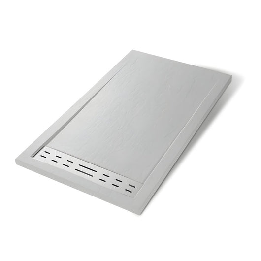 Piatto doccia mineral marmo resina antiscivolo h 4 cm *** misure l140 x p80 x h4 cm, tinta bianco, confezione 1