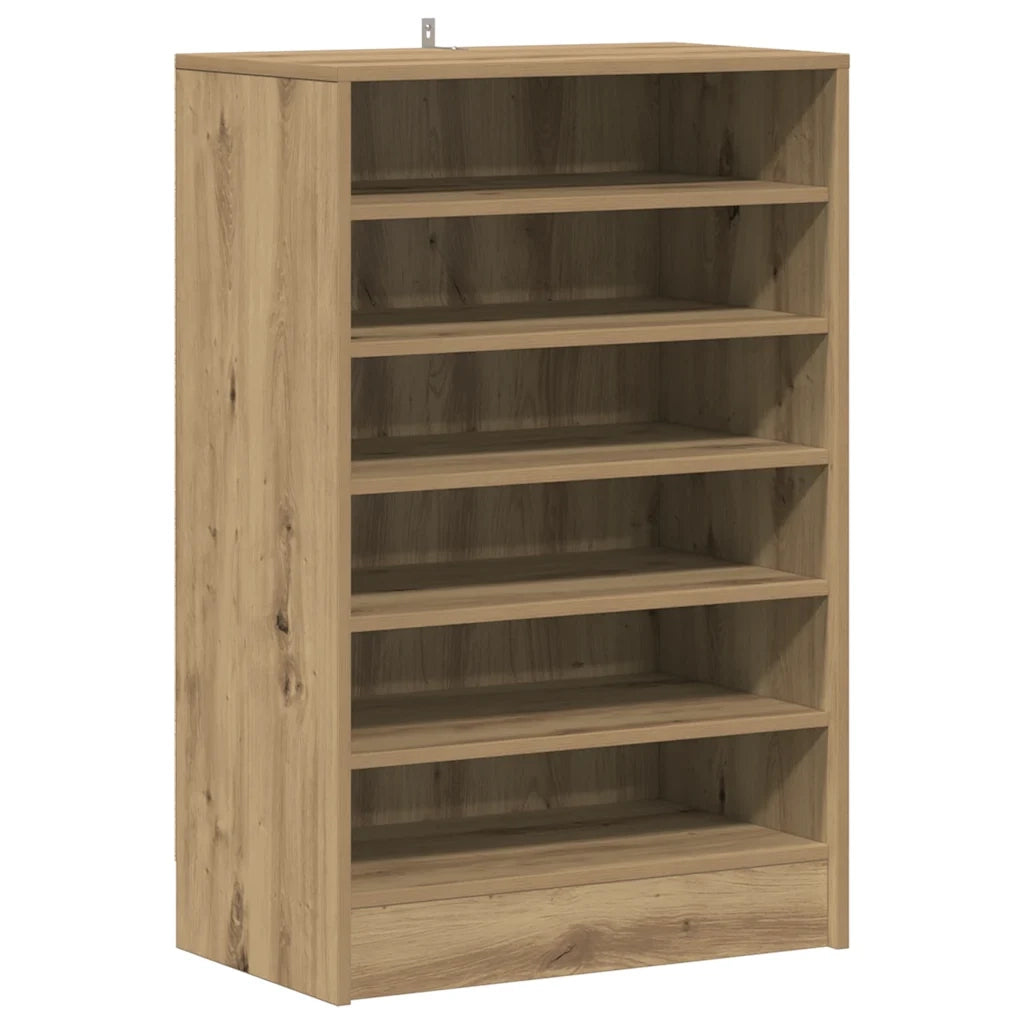 Scarpiera-Scaffale per scarpe Rovere Artigianale 60x35x92 cm in Legno Multistrato 561272