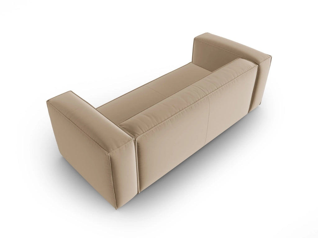 Cosmopolitan Design - Divano "Mackay" 3 posti in velluto sabbia 