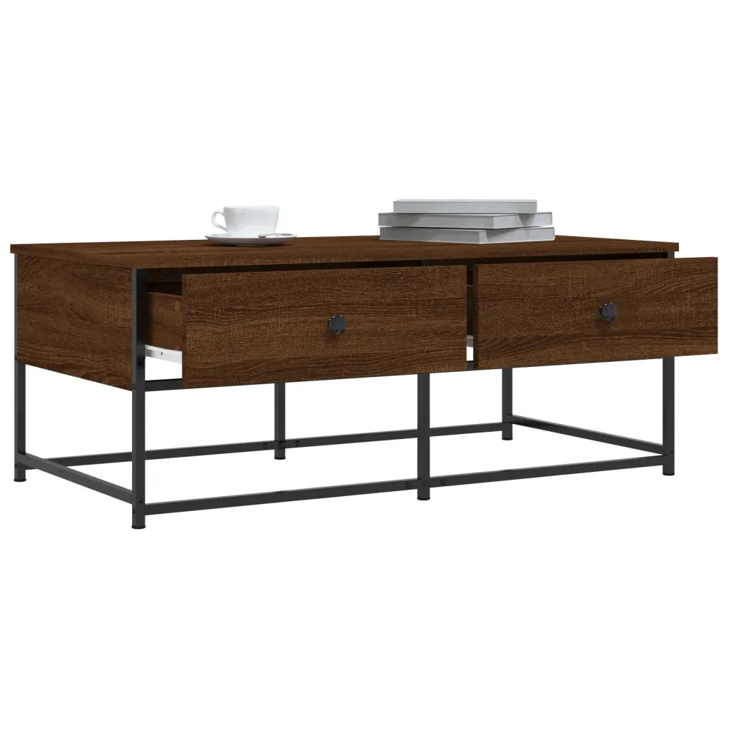 Tavolino Salotto Rovere Marrone 100x51x40 cm Legno Multistrato 833974