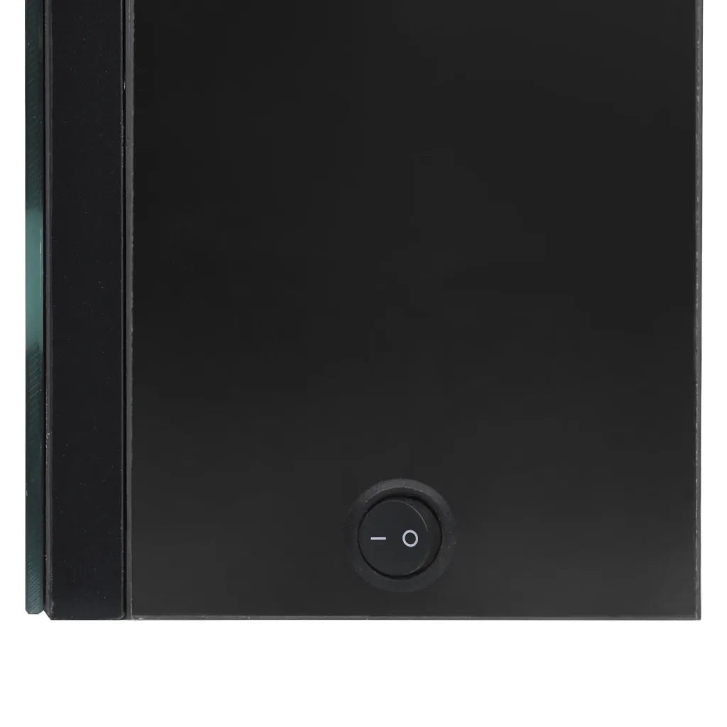 Armadietto Bagno con Specchio e LED Nero Lucido 50x14x60 cm cod mxl 70204
