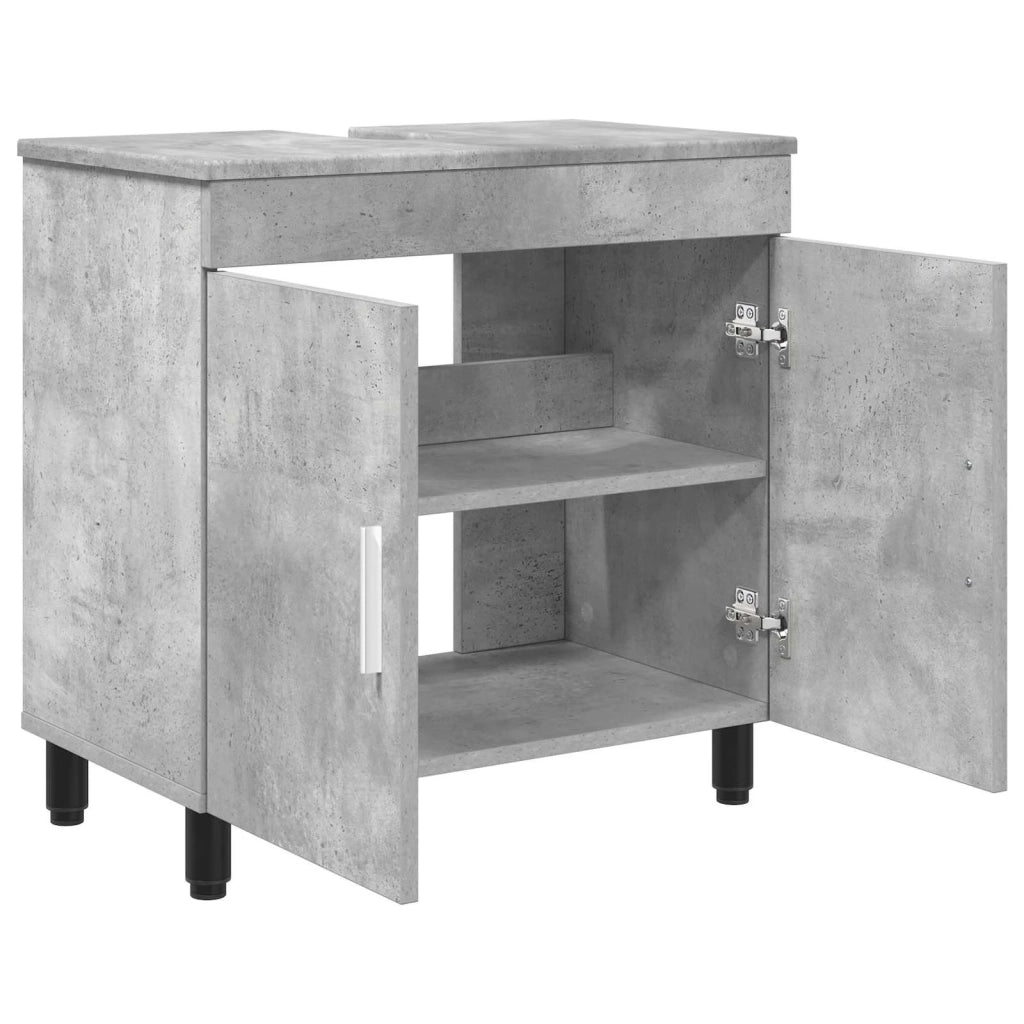 Mobiletto da bagno Grigio Cemento 60 x 35 x 60 cm