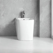 Bidet a pavimento ceramica colore bianco filo muro FB54D
