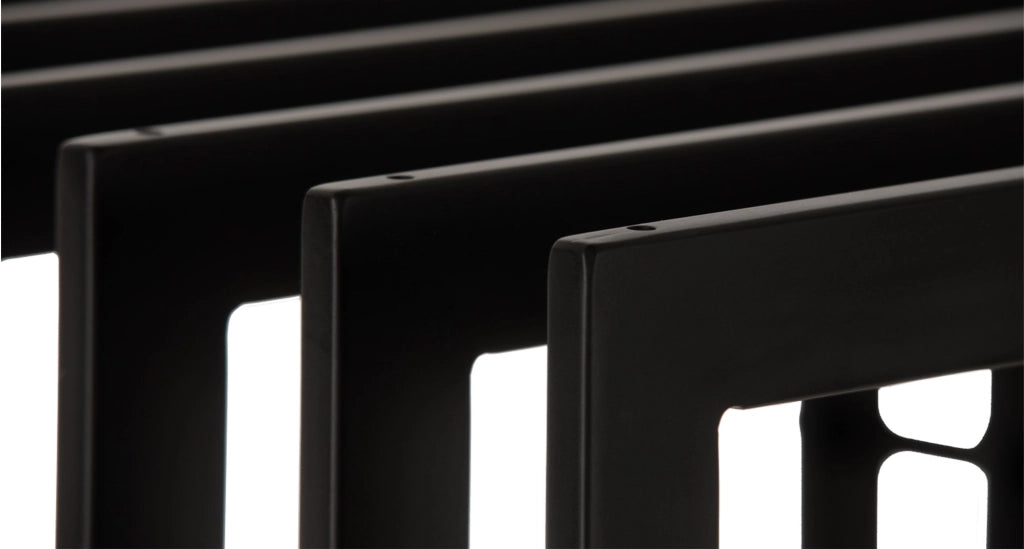 Portalegna IRVING in metallo nero opaco 40x50x150 cm
