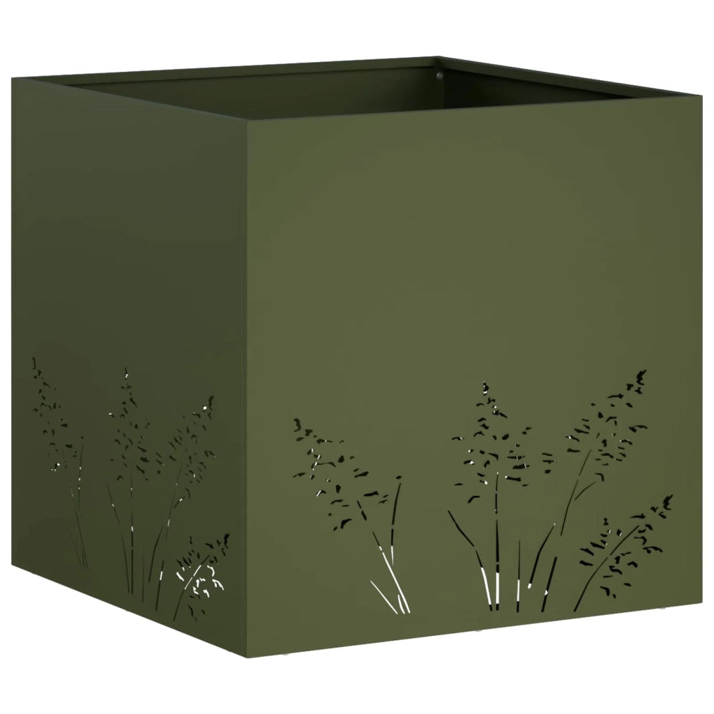 Vaso da giardino 2 pz Verde Oliva 50 x 50 x 49 cm 8005799