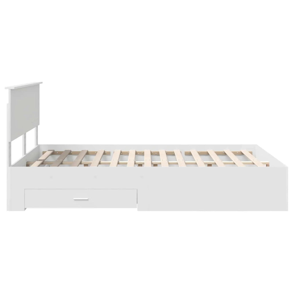 Struttura del letto Bianco 140 x 190 cm Legno multistrato