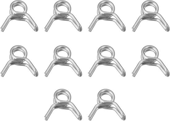 Ferritiche Doppia Drattona Viti per Flessi, 50 pezzi - 4 mm Diametro Interno - Per 4,5 mm-4,8 mm Diametro Esterno della Flesso di Carburante e Flessi in Silicone - Viti per Flessi.