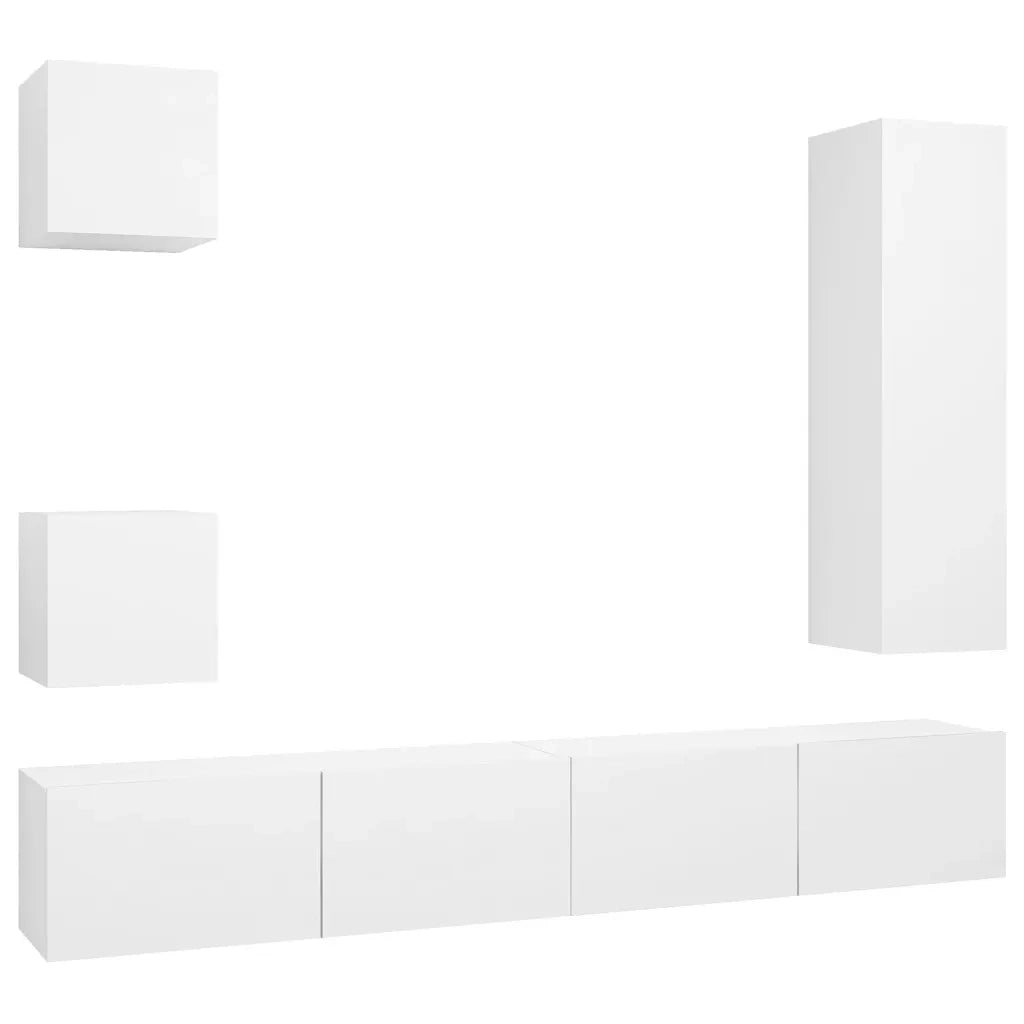 Set Mobile TV 5 pz Bianco in Truciolato cod mxl 33816